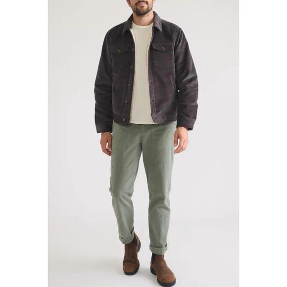 NEW MARINE LAYER boise corduroy trucker jacket in black